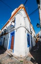 White limestone house in Cordoba`s Jewish Quarter, Spain