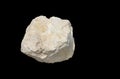 White Limestone isolated on black Royalty Free Stock Photo