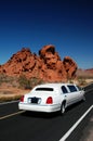 White Limousine Royalty Free Stock Photo