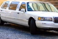 White limousine Royalty Free Stock Photo