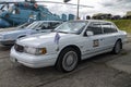 White Lincoln Continental is a full-size luxury car sold by Ford Motor Company