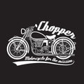 White line chopper motorcycle vector symbol design Royalty Free Stock Photo