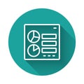 White line Computer api interface icon isolated with long shadow background. Application programming interface API Royalty Free Stock Photo