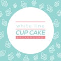 White Line Cup Cake Background