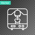 White line X-ray machine icon isolated on transparent background. Vector Illustration Royalty Free Stock Photo