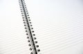 White lined notepad