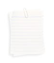 White lined paper(with clipping path) Royalty Free Stock Photo