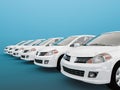 White lined parking lot waiting to be traded. Royalty Free Stock Photo