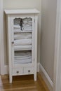 White Linen Cabinet Royalty Free Stock Photo