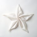 Little Star: A Surrealistic Folded Silk Sculpture On White Background