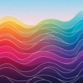 White lines accentuate the waves, adding fluidity and motion Royalty Free Stock Photo