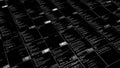 White linux terminal commands on black background, seamless loop. Animation. Software lines running on computer monitor Royalty Free Stock Photo