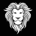 White lion head symbol