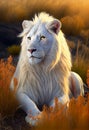 The White Lion of the High Mountain Border Royalty Free Stock Photo