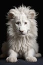A White Lion Sitting on a Black Surface: The Simulation Highligh