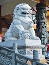 White lion statue