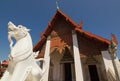 White lions statue at Wat Hua Kuang