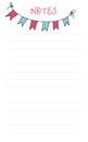 White list Notes with cute bright design elements