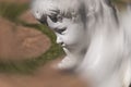 White  little angel sculpture Royalty Free Stock Photo