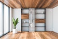 White living room interior with bookcase Royalty Free Stock Photo