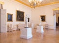 White living room at the Sheremetyev Palace Royalty Free Stock Photo