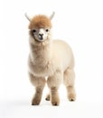 a white llama with fluffy hair