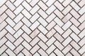 White or llight grey color marble stone wall texture or abstract background. Herringbone pattern