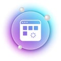 White Loading a data window with a progress bar icon isolated on white background. Blue and purple gradient circle Royalty Free Stock Photo
