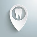 White Location Marker Tooth PiAd Royalty Free Stock Photo