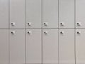 White locker in the gym for people to keep personal belongings when workout Royalty Free Stock Photo