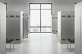White locker room interior Royalty Free Stock Photo
