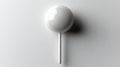 White Lollipop on a Plain Background - Generative AI Royalty Free Stock Photo