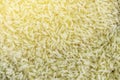 White long grain peeled rice, in bulk, macro Royalty Free Stock Photo