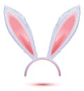 White long rabbit ears mask