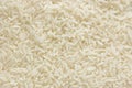 White long rice background, uncooked raw cereals, large detailed texture pattern macro closeup, horizontal textured copy space Royalty Free Stock Photo