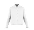 White Long Sleeve Shirt Isolated Royalty Free Stock Photo