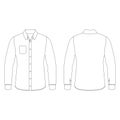 Mens long sleeve shirts vector for template