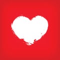 Love grunge red background vector