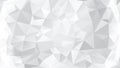 White Low Poly Background. Gray Polygon Backdrop. Triangle Vector Illustraton. Diamond or Ice Structure. Triangular Tiles