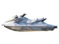White Low Poly Jet Ski 3D Model on White Background Royalty Free Stock Photo