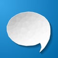 White low poly speech bubble Royalty Free Stock Photo