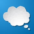 White low poly speech bubble Royalty Free Stock Photo