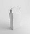 White lunch paper bag on white surface