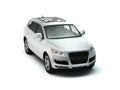 White luxory SUV top view