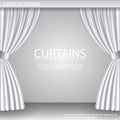 White Luxurious Elegant Opened Curtains Template