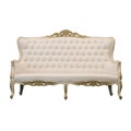 White Luxurious sofa isolated on white background Royalty Free Stock Photo