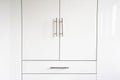 White luxury cupboard doors modern design, closet doors retro background texture abstract new interior