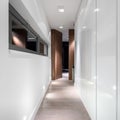 White and luxury home corridor Royalty Free Stock Photo