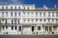 White luxury houses facades in London