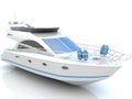 White luxury yacht Royalty Free Stock Photo